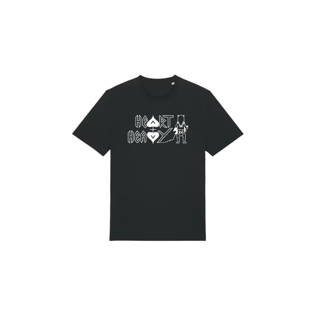 T-Shirt (black) - Heart & Heavy Logo Kindershirt (3-4/98-104CM)